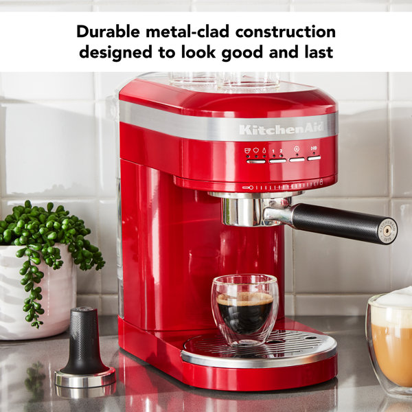KitchenAid Metal SemiAutomatic Espresso Machine & Reviews Wayfair